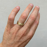 Arranged Striped Coal Texture Ring