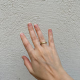 Tapered Gold Ring with Faceted Texture