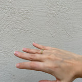 Tapered Gold Ring with Faceted Texture