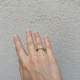 Tapered Gold Ring with Faceted Texture