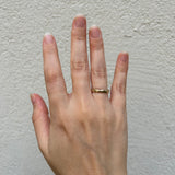 Thin Gold Ring with Chiseled Texture