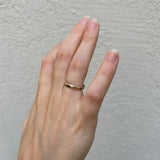 Thin Gold Ring with Chiseled Texture