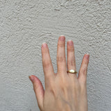 Raw Gold Signature Ring with Textured Finish