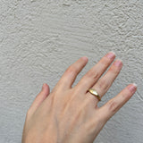 Raw Gold Signature Ring with Textured Finish