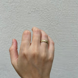 טבעת זהב גולמית גולמית מחוספסת