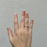 טבעת זהב גולמית גולמית מחוספסת