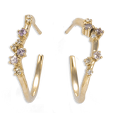 Wavy Cluster Hoop Earrings