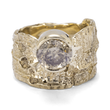 Untamed- Bark Texture with Champagne Diamond
