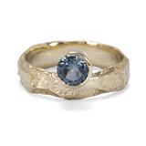 Untamed- Cracked Earth Texture with Blue Sapphire