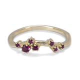 Glimmering Wavy Cluster With Rubies