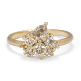 Bold Champagne Diamond Cluster Ring