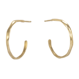 Raw Gold Hoop Earrings