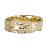 Gold Ring with Overlapping Leaf Design