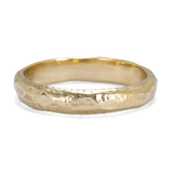 Raw Faceted Thick Gold Ring