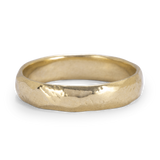Chubby Faceted Gold Wedding Ring