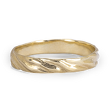Gold Ring with Ripple Texture