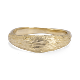 Raw Tapered Ring with Branch Texture