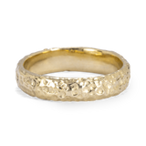 Gold Ring with Reef Coral Texture