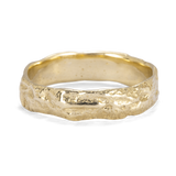 Raw Gold Sand Textured Ring