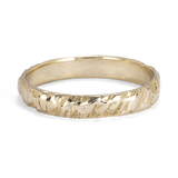 Gold Wedding Ring with Mountain Texture