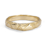 Cracked Earth Raw Gold Ring