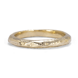 Thin Faceted Statement Ring