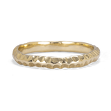 Thin Gold Ring with Sculpted Edges