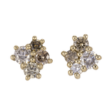 Diamond Cluster Stud Earrings