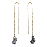 Elegant Meteorite Drop Earrings