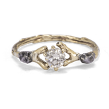Branch Ring with Champagne Diamond and Meteorites