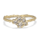 Champagne Diamond Cluster Branch Ring