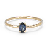 Oval Sapphire Solitaire Raw Ring
