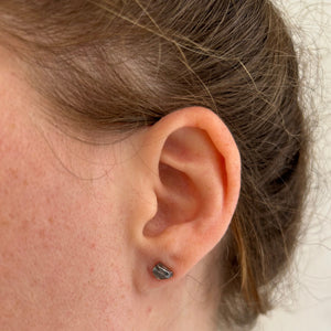 Gold meteorite earrings