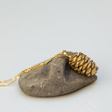 Load image into Gallery viewer, Organic 14K Pinecone fruit necklace
