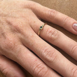 Raw Gold Ring with Buried Parti Sapphire