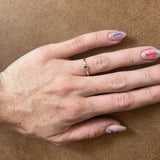 Raw Gold Ring with Buried Parti Sapphire