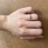 Raw Gold Ring with Buried Parti Sapphire