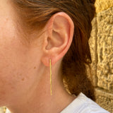 Raw straight earrings