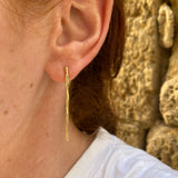 Raw straight earrings