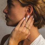 Raw Straight-Line Earrings