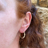 Twisted branch hoop earrings