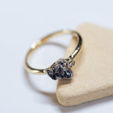 Meteorite Ring with a Diamond Accent