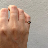 Meteorite Ring with a Diamond Accent