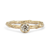 Branch Ring with Bezel-Set Champagne Diamond