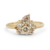 Bold Champagne Diamond Cluster Ring