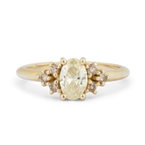 Large Symmetrical Oval Diamond Cluster Ring