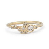 Bubble Ring with White Diamonds in Organic Spread