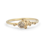 Asymmetric Bubble Ring with Light Champagne Diamonds