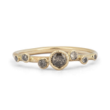 Grey Diamonds Bubble Ring