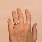 Spread Branch Engagement Ring with White Diamond